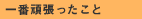 一番頑張ったこと